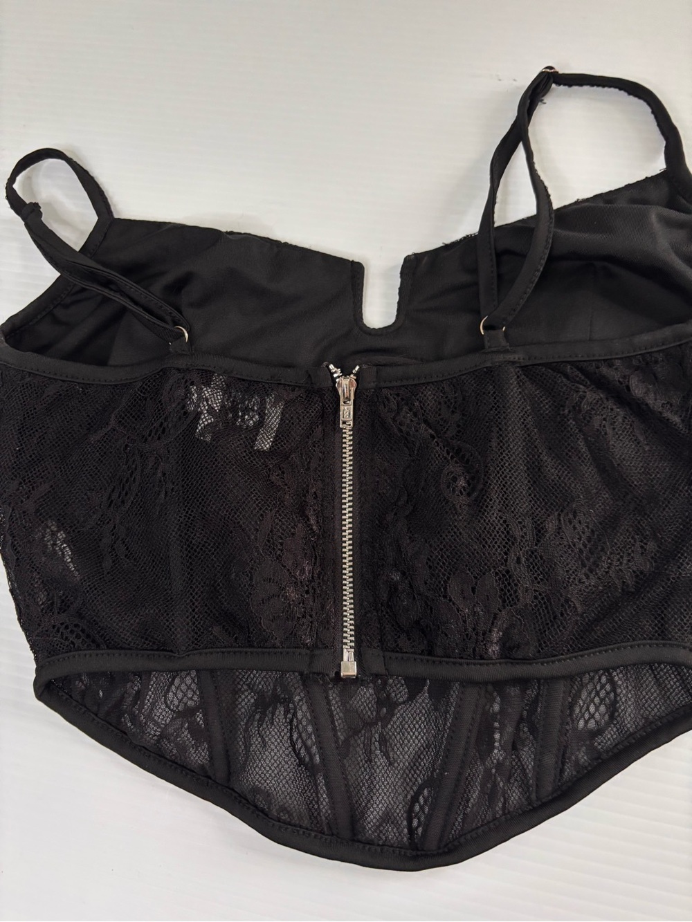 Princess Polly Black Lace Corset OS Goth Glam - Picture 8 of 13